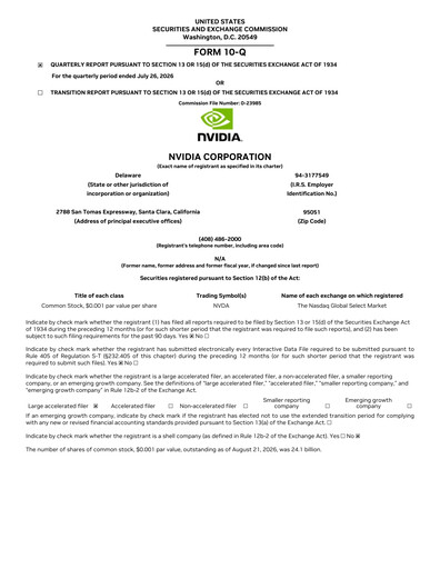 Thumbnail NVIDIA Quarterly Report 2027-q2