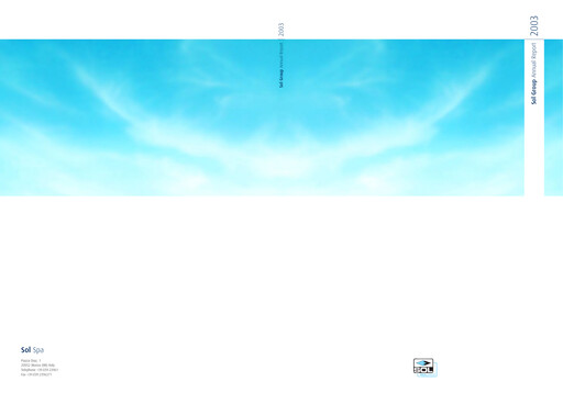 Thumbnail SOL S.p.A. Annual Report 2003