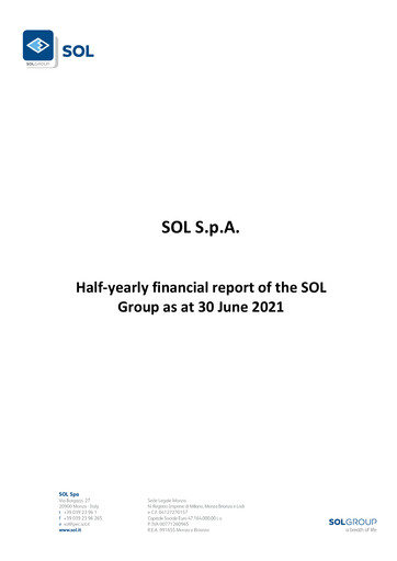 Thumbnail SOL S.p.A. Half-year Report 2021-h1