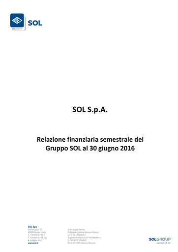 Thumbnail SOL S.p.A. Half-year Report 2016-h1