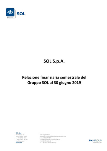 Thumbnail SOL S.p.A. Half-year Report 2019-h1