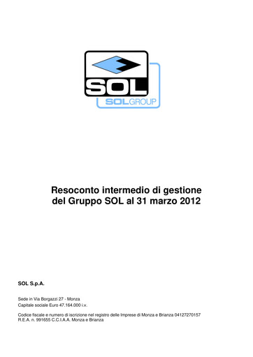 Thumbnail SOL S.p.A. Quarterly Report 2012-q1