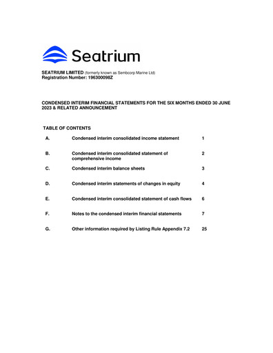 Thumbnail Seatrium Half-year Report 2023
