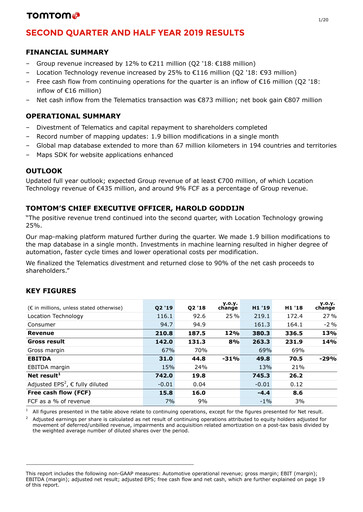 Thumbnail TomTom Quarterly Report 2019-q2