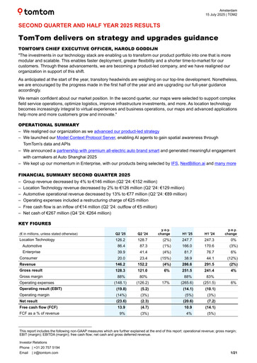 Thumbnail TomTom Quarterly Report 2025-q2