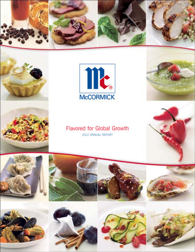 Vorschaubild McCormick & Company
 Jahresbericht 2012