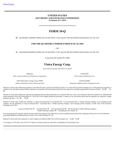Thumbnail Vistra Quarterly Report 2018-q2