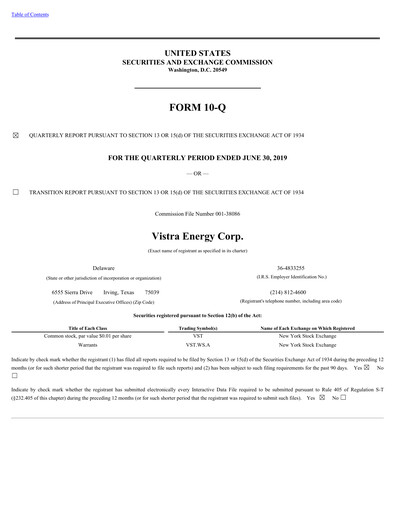 Thumbnail Vistra Quarterly Report 2019-q2