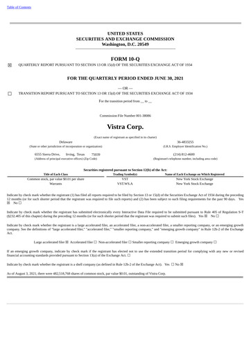 Thumbnail Vistra Quarterly Report 2021-q2