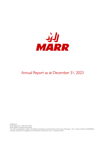 Thumbnail MARR S.p.A. Annual Report 2023