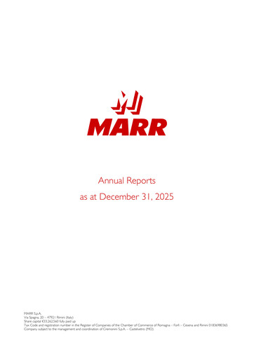 Thumbnail MARR S.p.A. Annual Report 2025