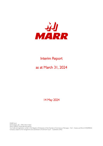 Vorschaubild MARR S.p.A. Quartalsbericht 2024-q1