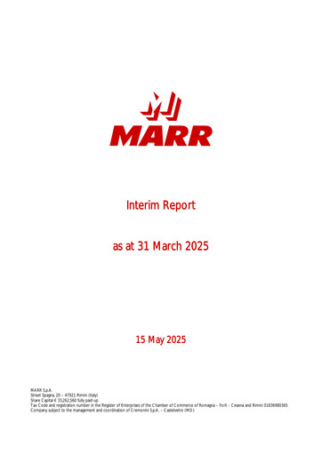 Vorschaubild MARR S.p.A. Quartalsbericht 2025-q1