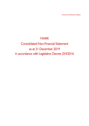 Vorschaubild MARR S.p.A. Nachhaltigkeitsbericht 2019