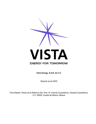 Thumbnail Vista Energy Annual Report 2025