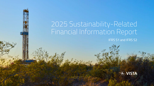 Thumbnail Vista Energy ESG Report 2025