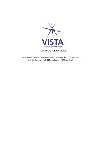 Thumbnail Vista Oil & Gas Financial Statement 2023-2022