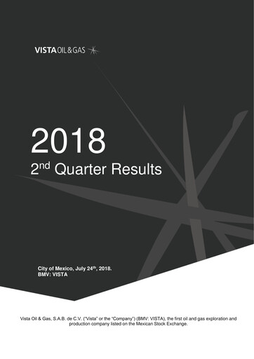 Thumbnail Vista Energy Quarterly Report 2018-q2