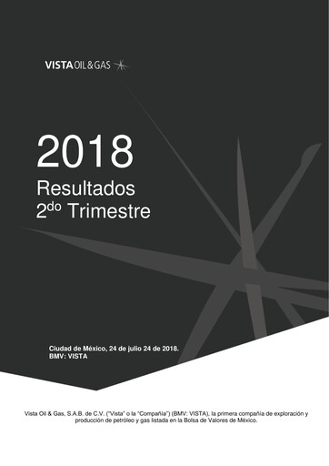 Thumbnail Vista Energy Quarterly Report 2018-q2
