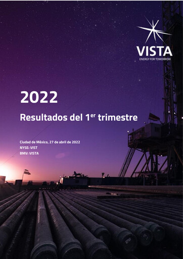 Thumbnail Vista Energy Quarterly Report 2022-q1