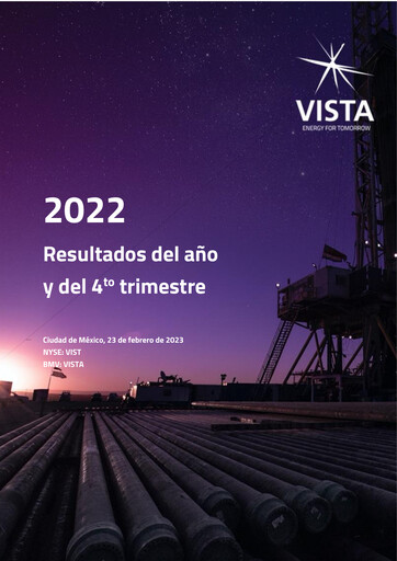 Thumbnail Vista Energy Quarterly Report 2022-q4