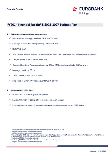 Thumbnail Eurobank Ergasias Services and Holdings Financial Report 2024