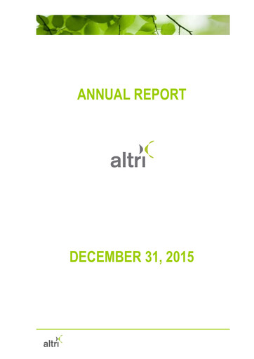 Vorschaubild Altri Jahresbericht 2015