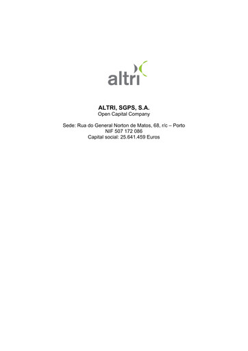 Thumbnail Altri Quarterly Report 2008-q3