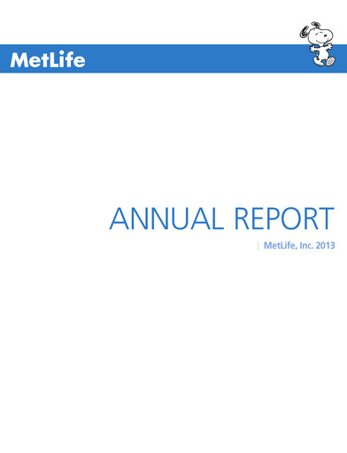 Thumbnail MetLife Annual Report 2013