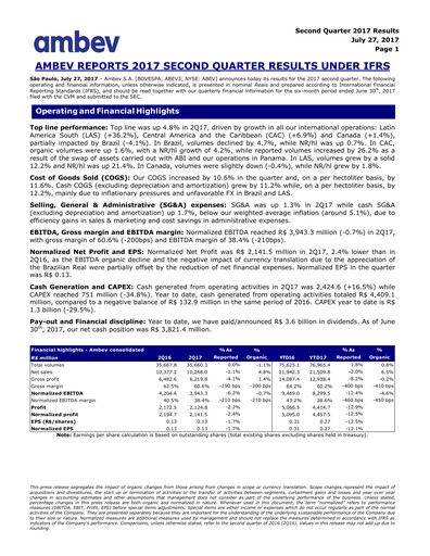 Thumbnail Ambev Quarterly Report 2017-q2