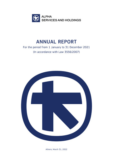 Thumbnail Alpha Services and Holdings Annual Report 2021