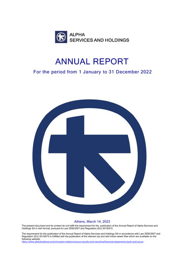Thumbnail Alpha Services and Holdings Annual Report 2022