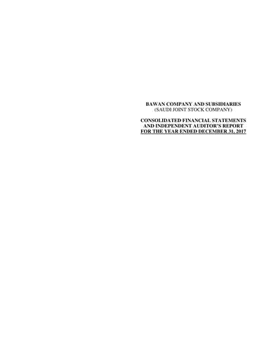 Thumbnail Bawan Company Financial Statement 2017