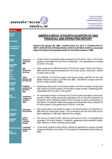 Thumbnail America Movil Quarterly Report 2002-q4