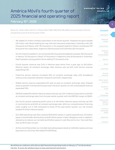 Thumbnail America Movil Quarterly Report 2025-q4