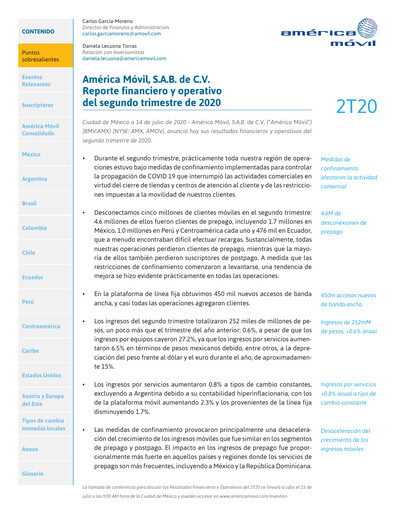Thumbnail America Movil Quarterly Report 2020-q2