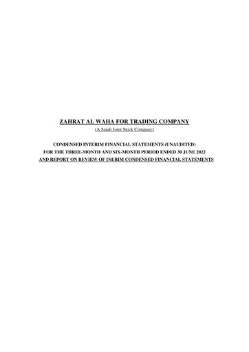 Miniature Zahrat Al Waha For Trading Company Rapport trimestriel 2022-q2