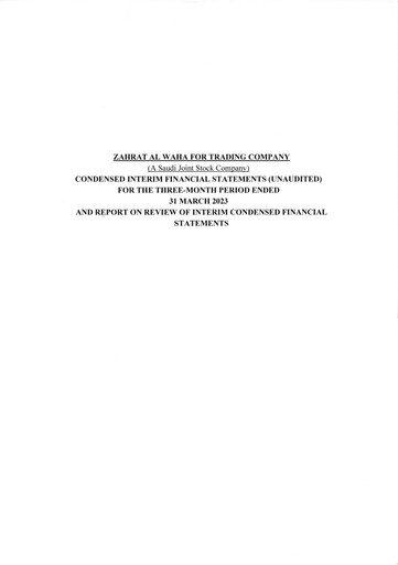 Miniature Zahrat Al Waha For Trading Company Rapport trimestriel 2023-q1