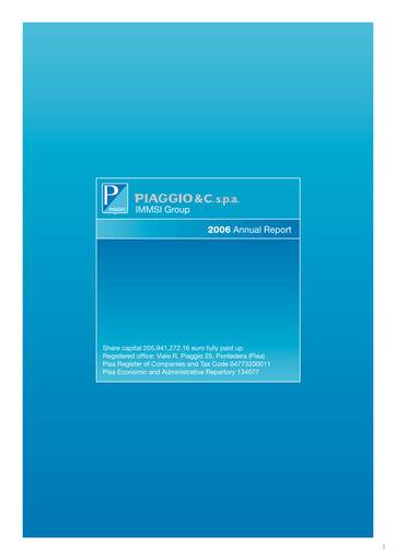 Miniature Piaggio Rapport annuel 2006