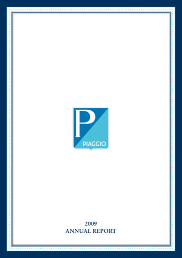 Miniature Piaggio Rapport annuel 2009