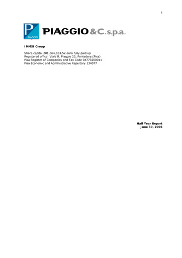 Thumbnail Piaggio Half-year Report 2006-h1