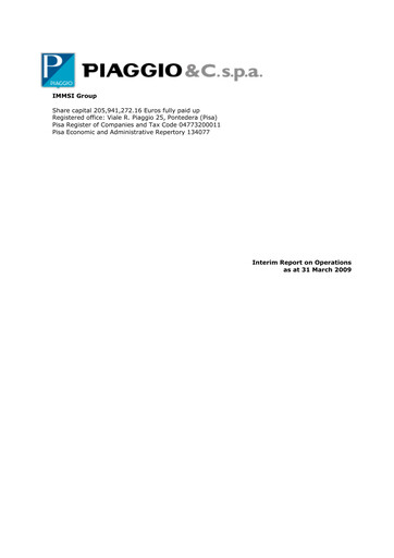 Thumbnail Piaggio Quarterly Report 2009-q1