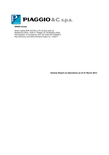 Thumbnail Piaggio Quarterly Report 2011-q1