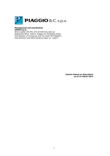 Thumbnail Piaggio Quarterly Report 2013-q1