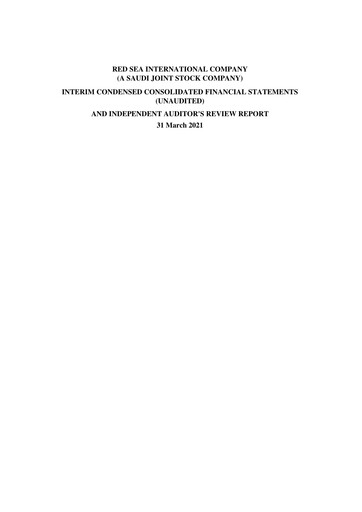 Thumbnail Red Sea International Company Quarterly Report 2021-q1
