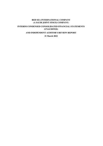 Thumbnail Red Sea International Company Quarterly Report 2022-q1