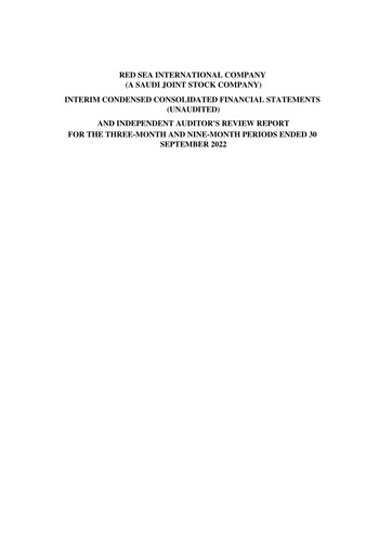 Thumbnail Red Sea International Company Quarterly Report 2022-q3