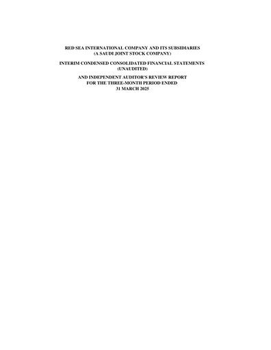 Thumbnail Red Sea International Company Quarterly Report 2025-q1
