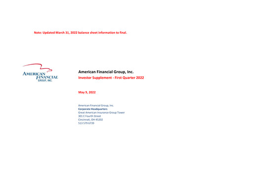 Thumbnail American Financial Group
 Quarterly Report 2022-q1