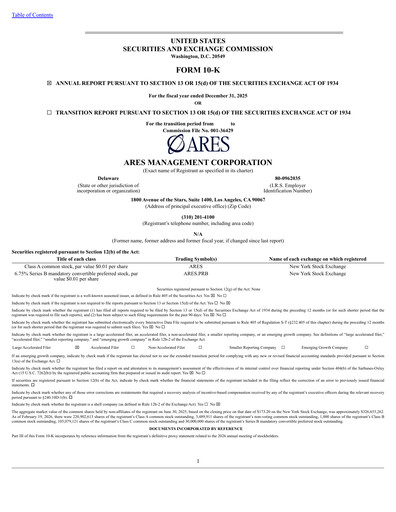 Thumbnail Ares Management
 Annual Report 2025